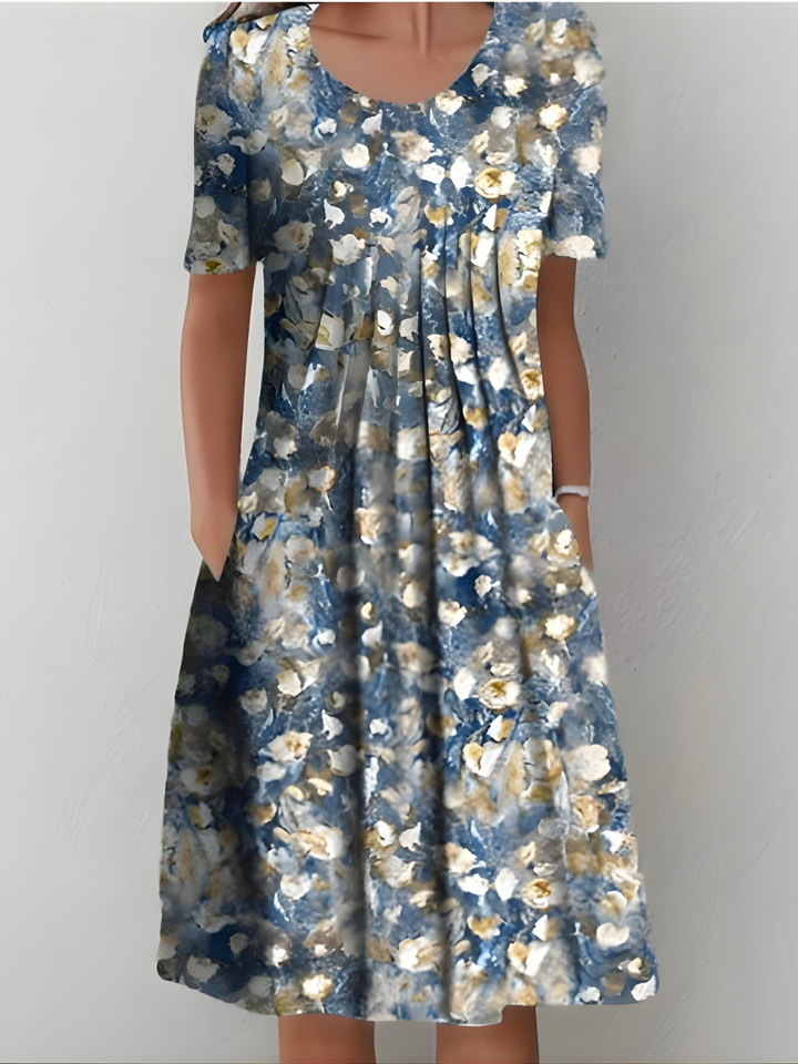 Amelia - Vestido plisado de tacto suave