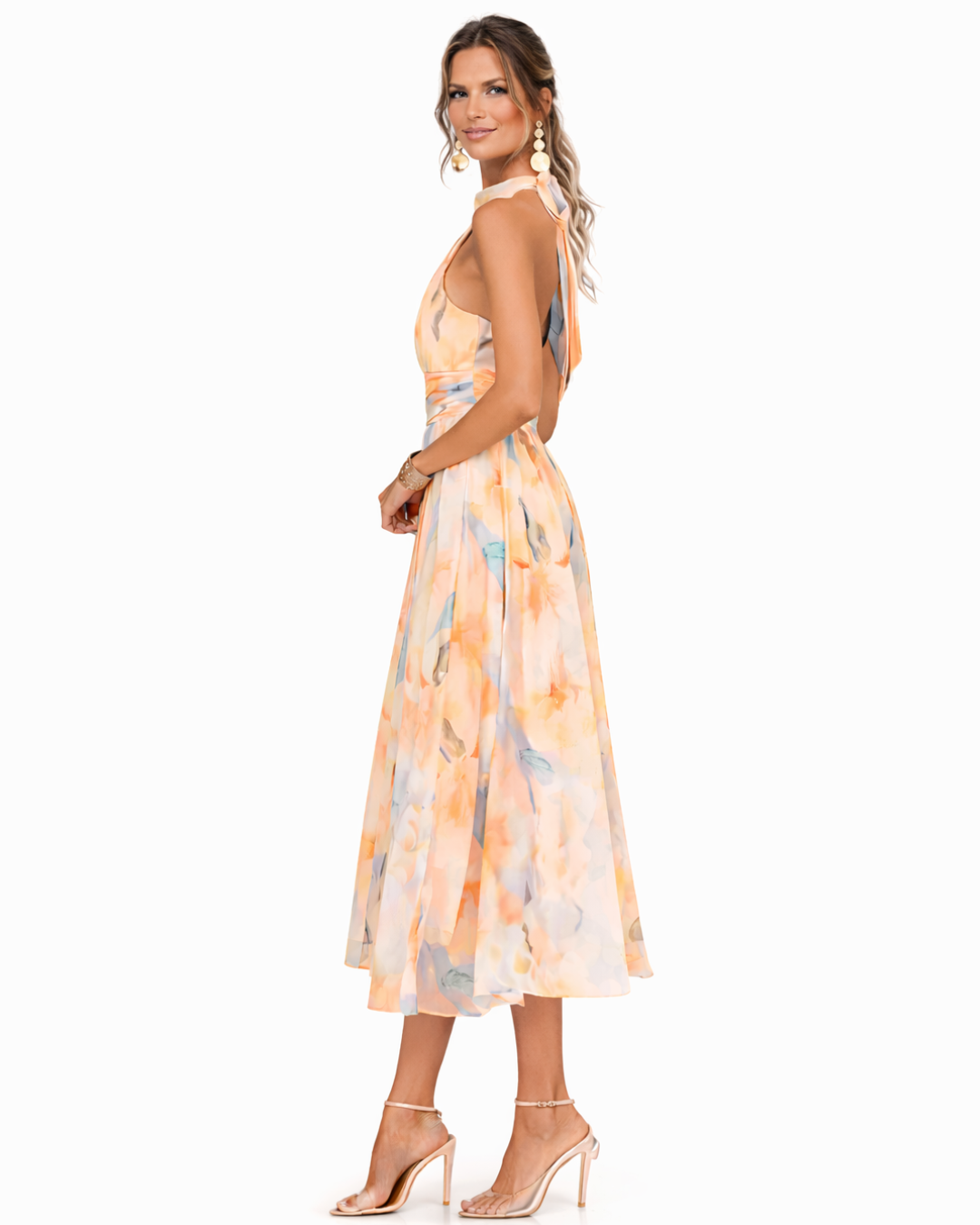 Lucille - Vestido maxi ligero de cuello halter
