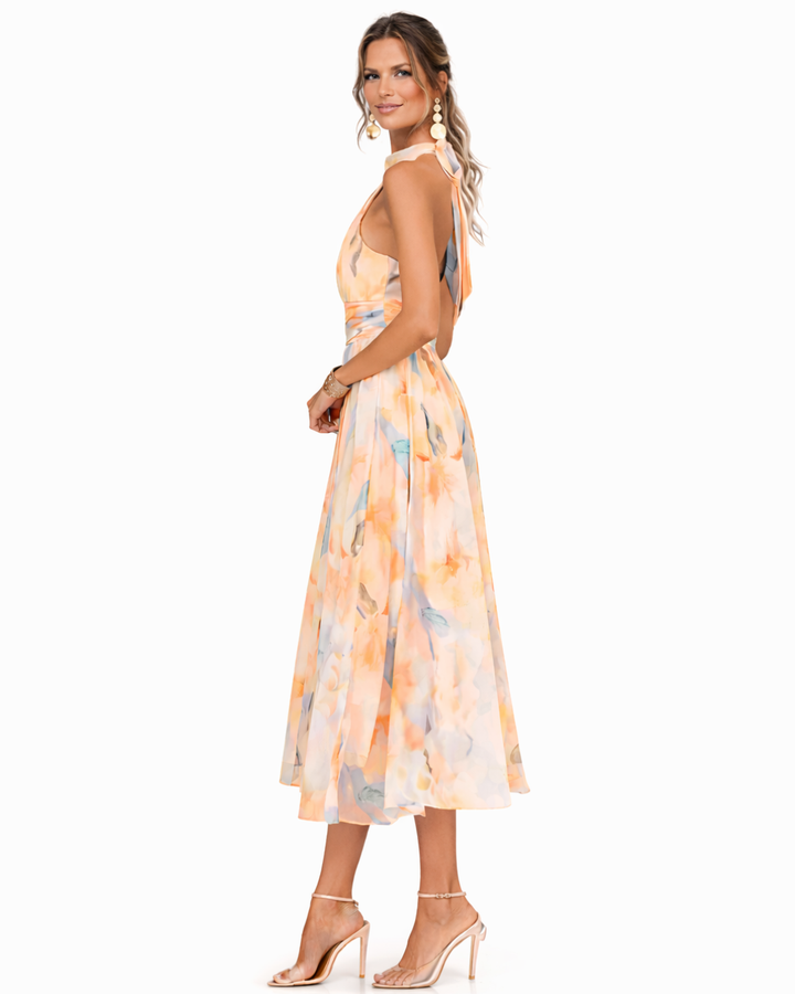 Lucille - Vestido maxi ligero de cuello halter