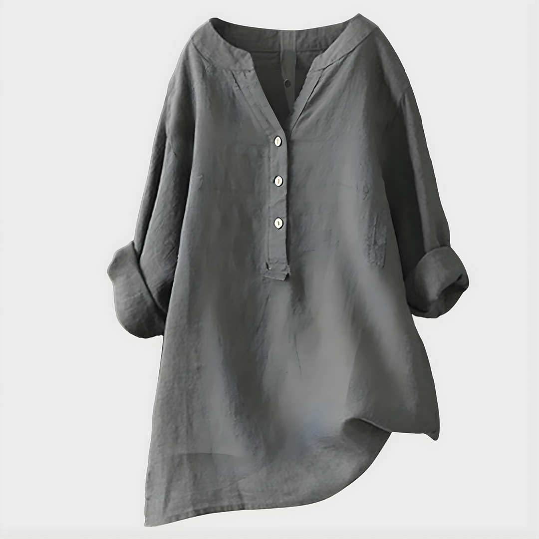 Fenella - Blusa tipo túnica con botones al frente