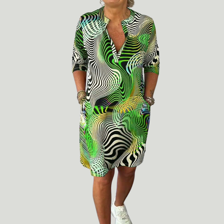Tialora - Vestido de tacto suave con escote en V