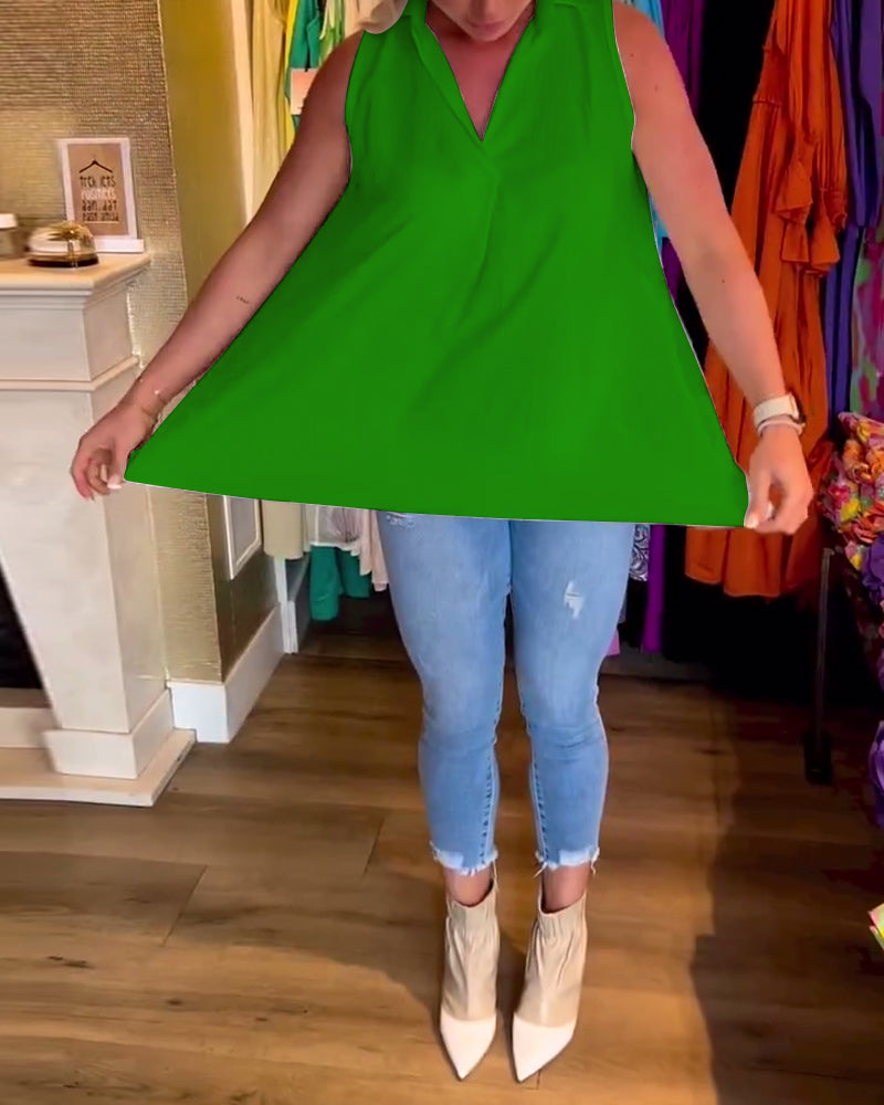 Taisa - Top sin mangas con holanes de tacto suave