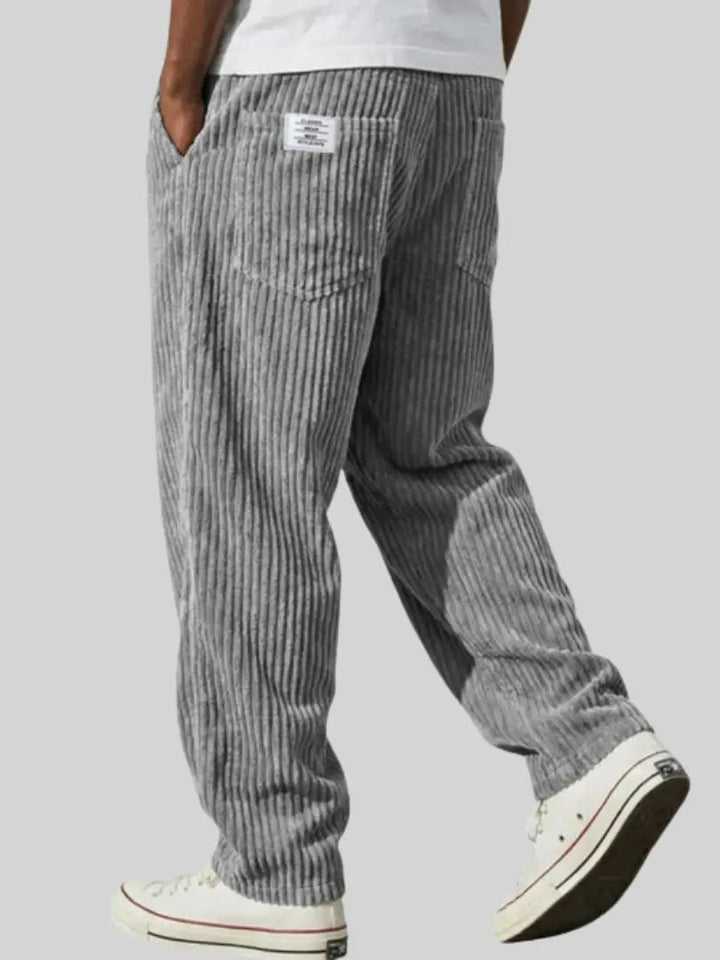 Faren - Pantalón texturizado con cordón en la cintura