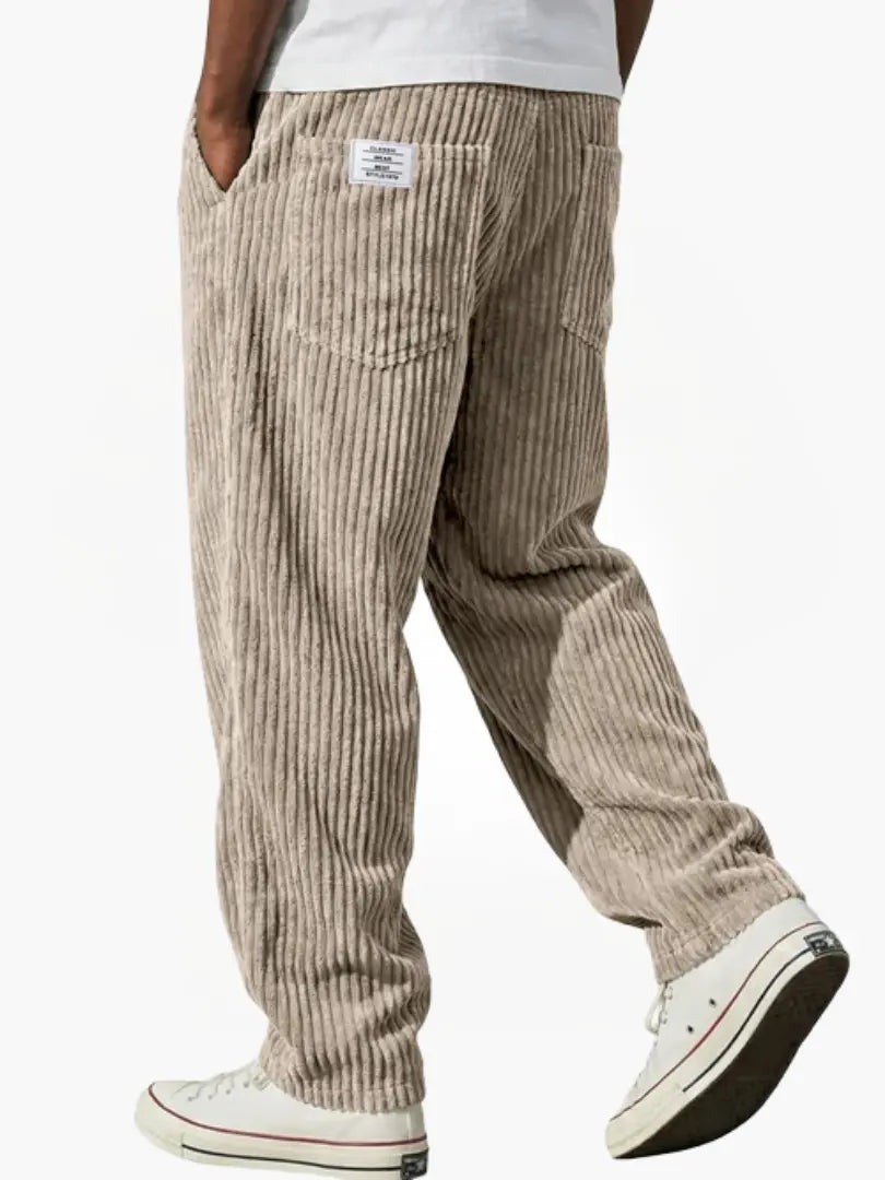 Faren - Pantalón texturizado con cordón en la cintura
