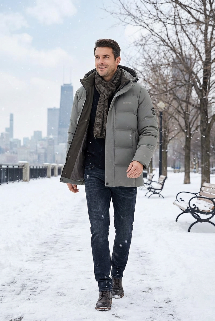 Trenrik - Abrigo con Capucha Casual Estiloso