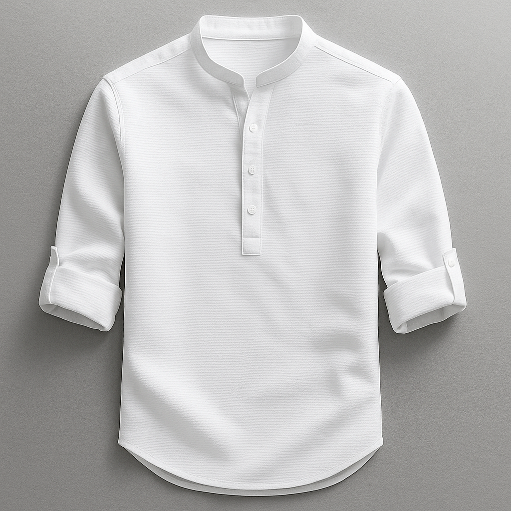Thorne - Camisa de botones de tacto suave