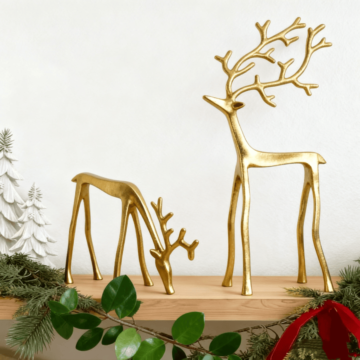 Cyralynne - Decoración de Mesa con Renos Festivos