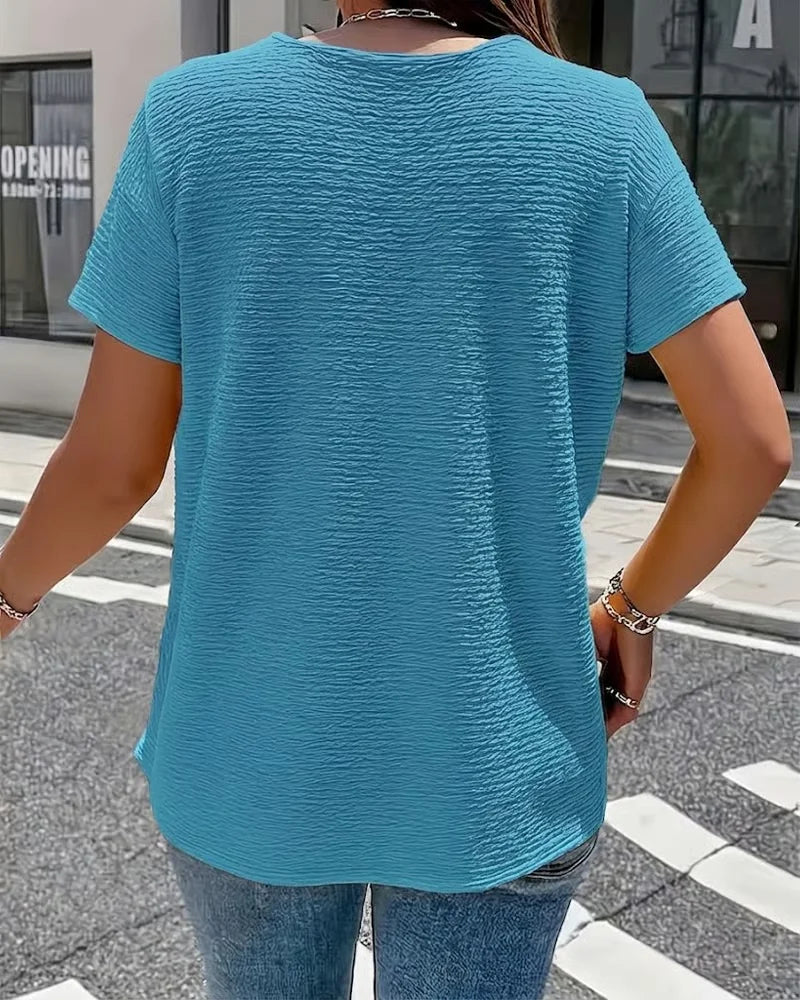 Quintessa - Blusa con escote en V y botones
