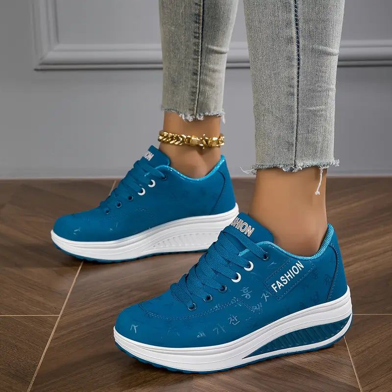 Sable - Tenis casuales de plataforma con agujetas