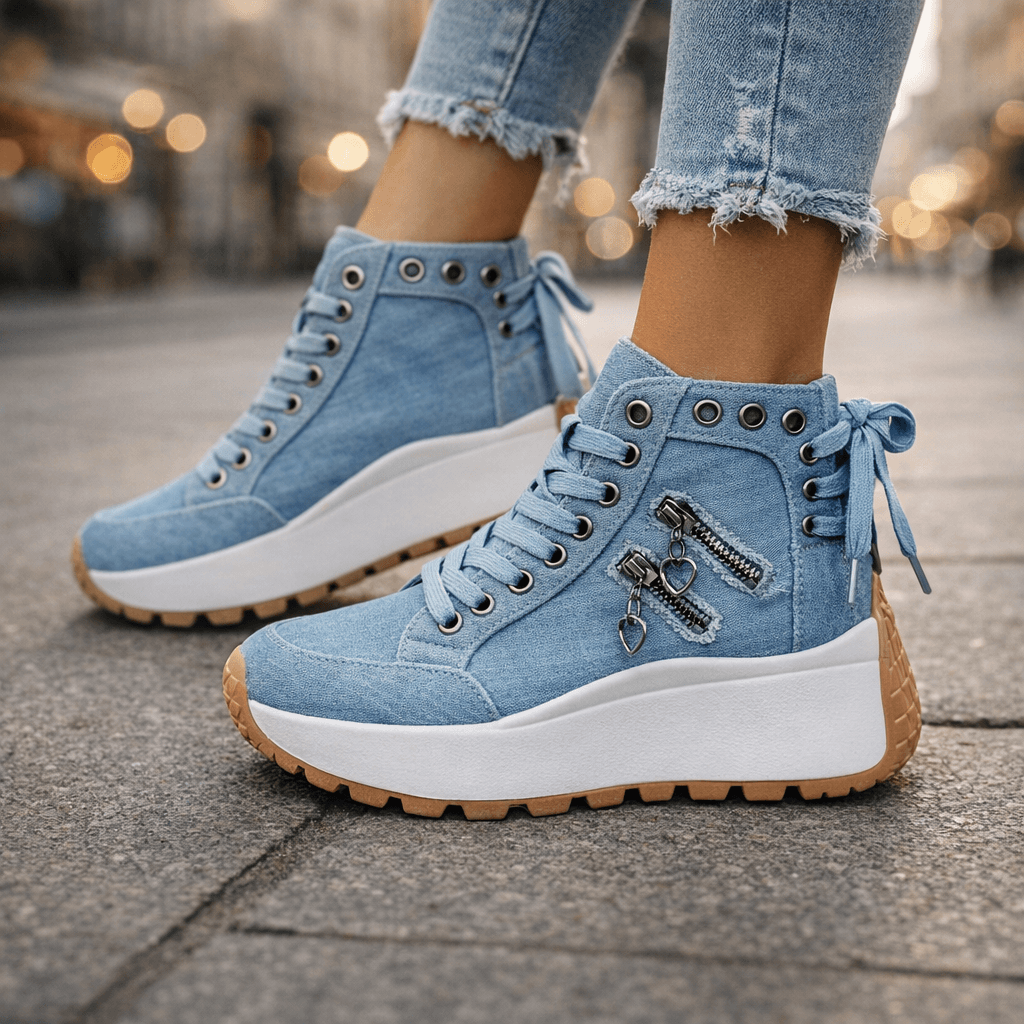 Celestia - Tenis de plataforma acolchados