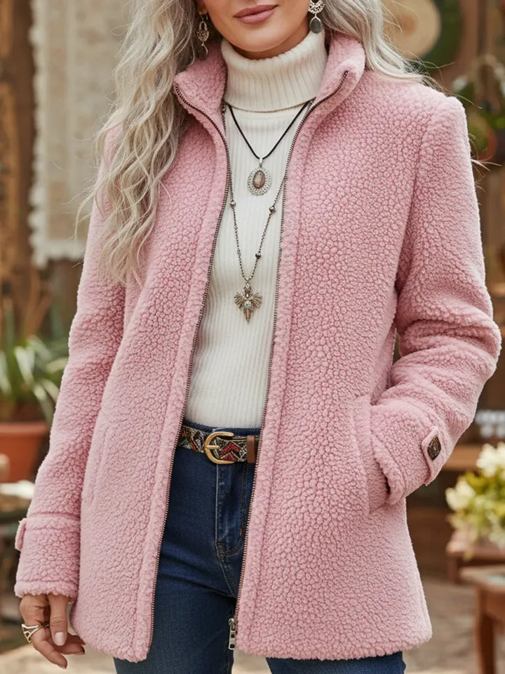 Eliza - Abrigo con cuello alto y suave al tacto