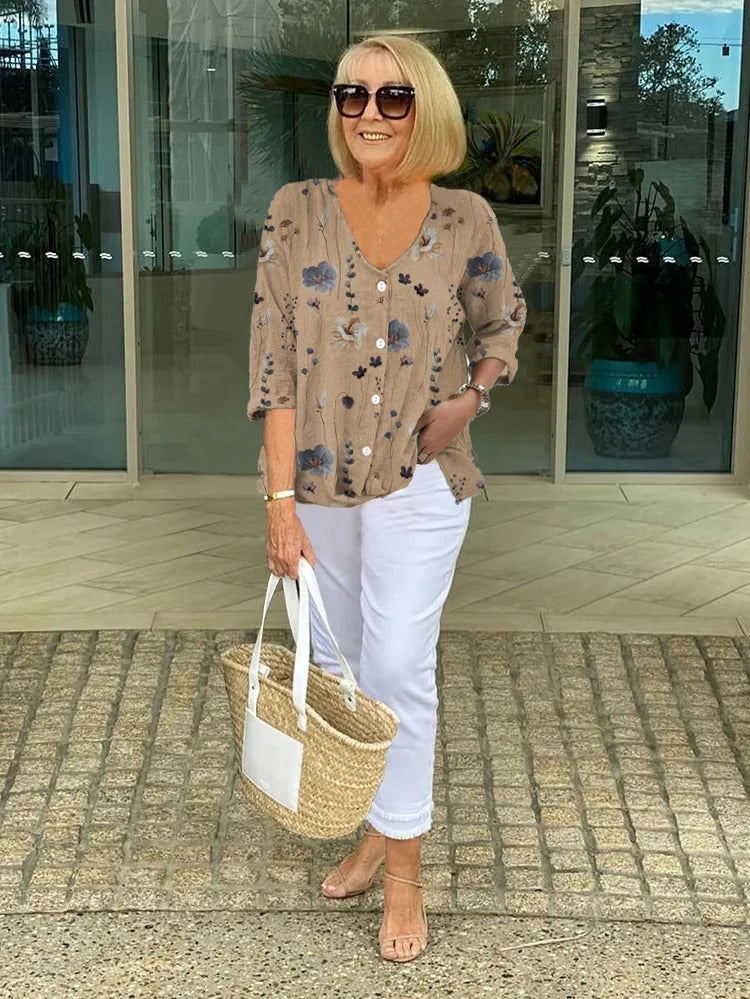 Dorothea - Blusa floral elegante y casual