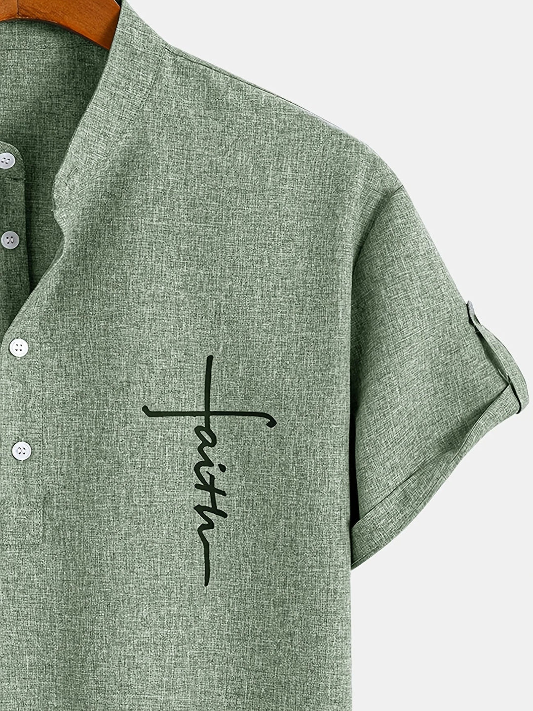 Harlan - Camisa de cuello alto texturizada