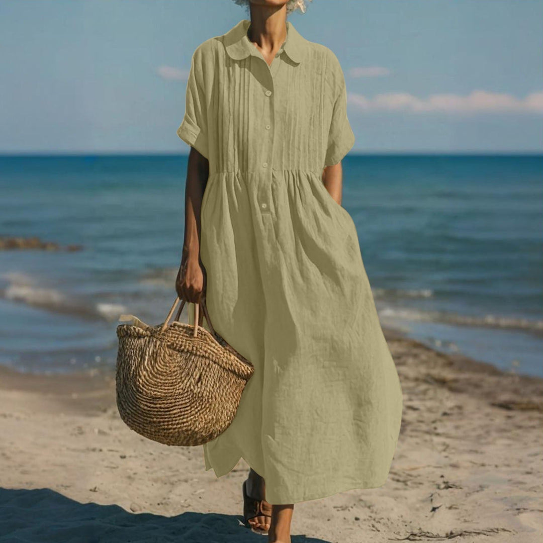 Florinelle - Vestido camisero maxi con botones