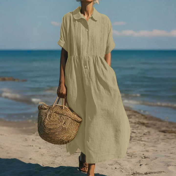 Florinelle - Vestido camisero maxi con botones