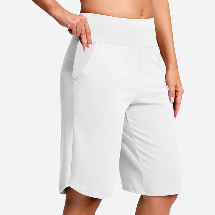 Kendall - Shorts ciclistas de tiro alto con bolsillo