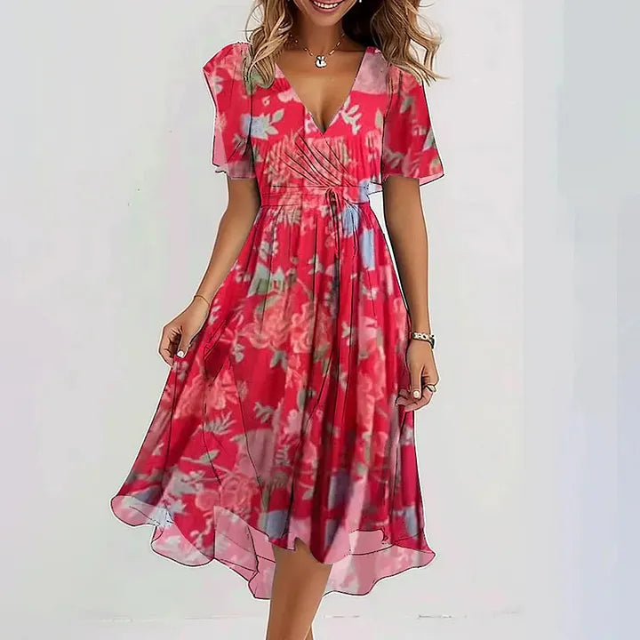 Falyne - Vestido midi fresco