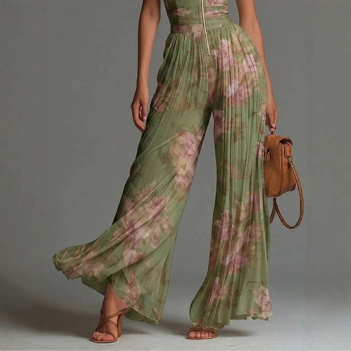 Tesalia - Jumpsuit de pierna ancha de tacto suave