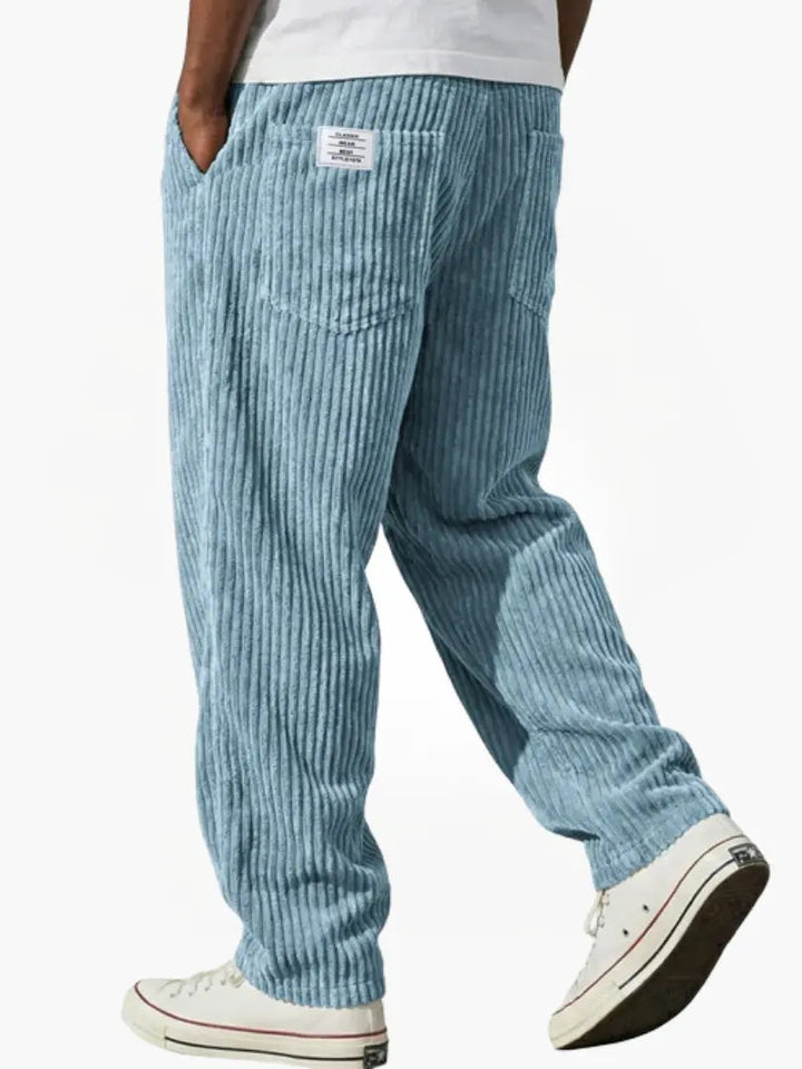 Faren - Pantalón texturizado con cordón en la cintura
