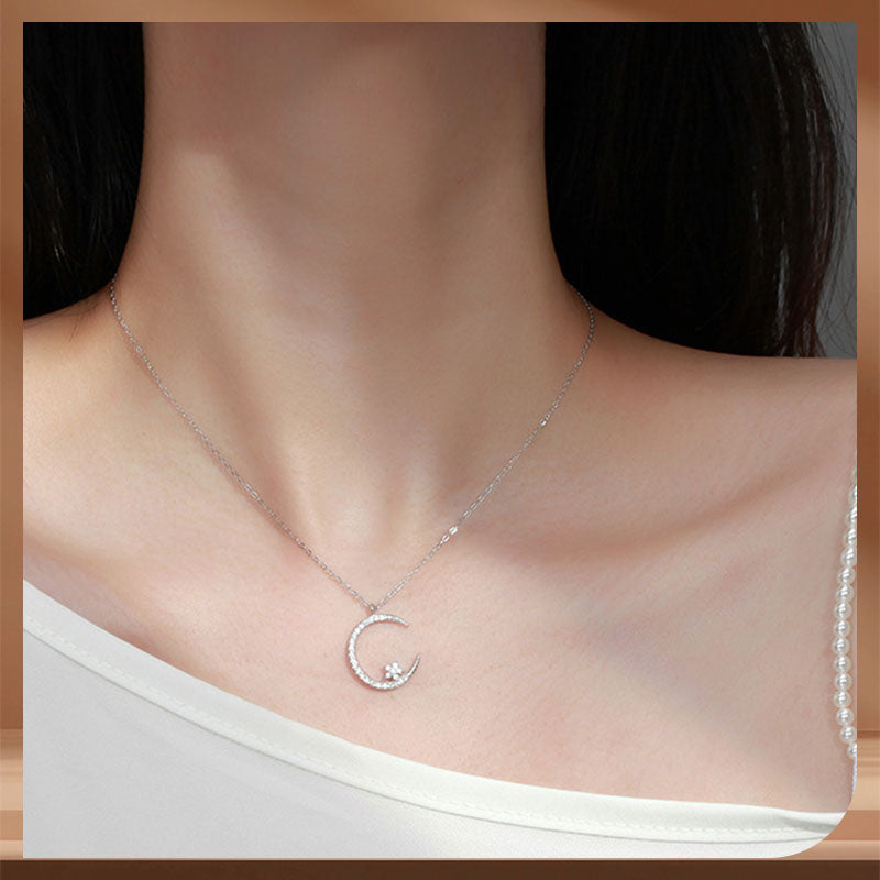Jesmyra - Collar con Colgante de Luna y Estrella