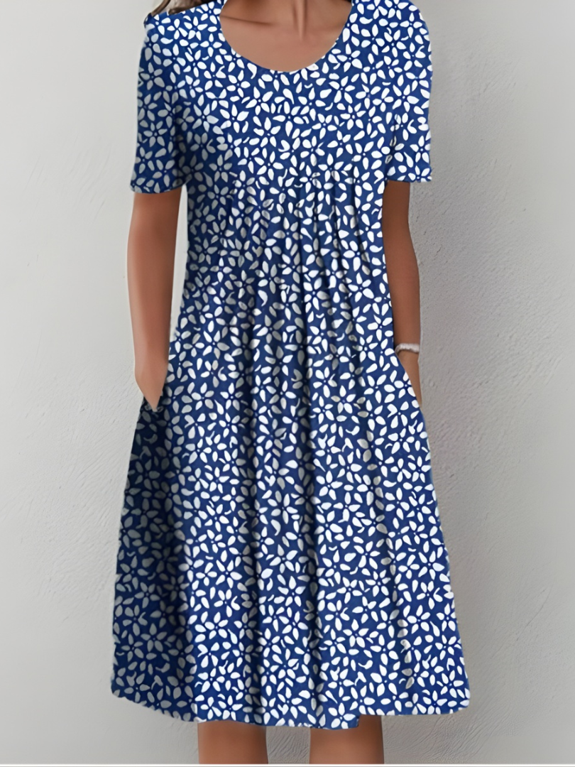 Amelia - Vestido plisado de tacto suave
