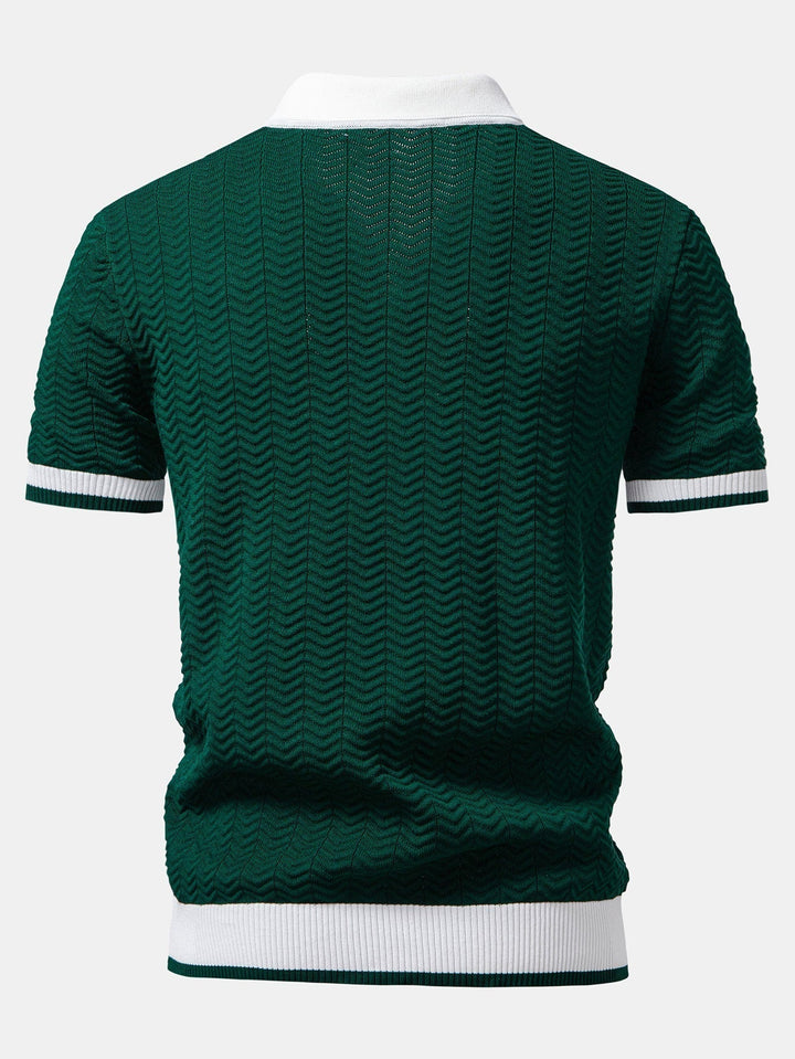 Arleno - Polo de tejido texturizado con cuello en V