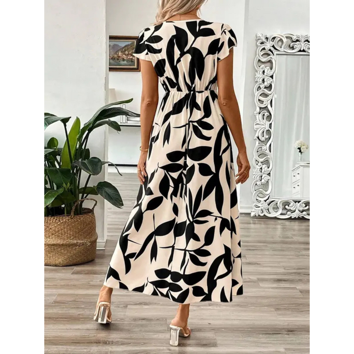Hanneli - Vestido maxi cruzado de tacto suave
