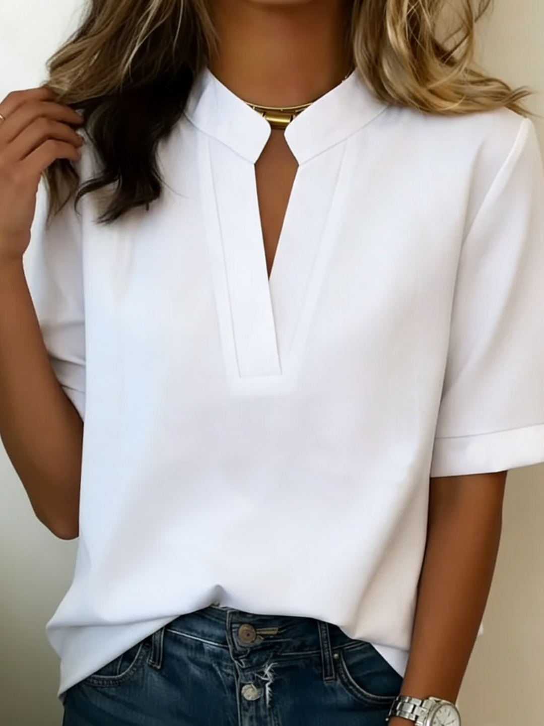 Xenia - Blusa de tacto suave