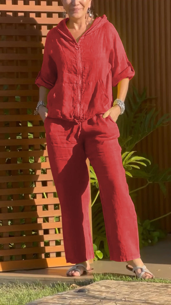 Florina - Conjunto de sudadera con cierre y pantalón
