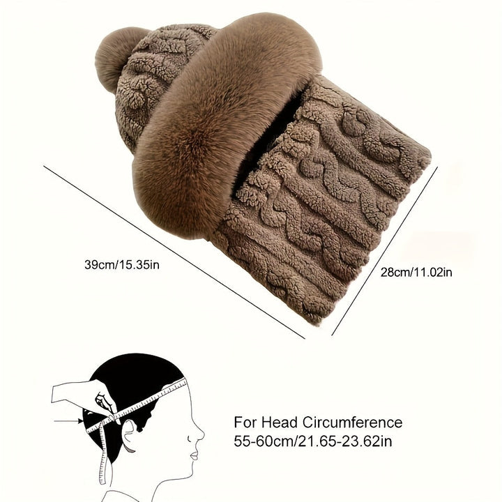 Elowira - Capucha Tejida con Cubierta para el Cuello