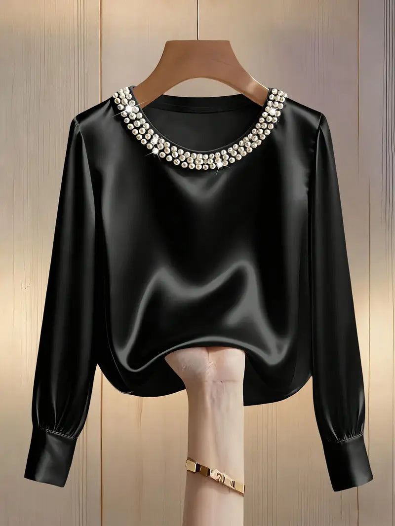 Avara - Blusa elegante con perlas