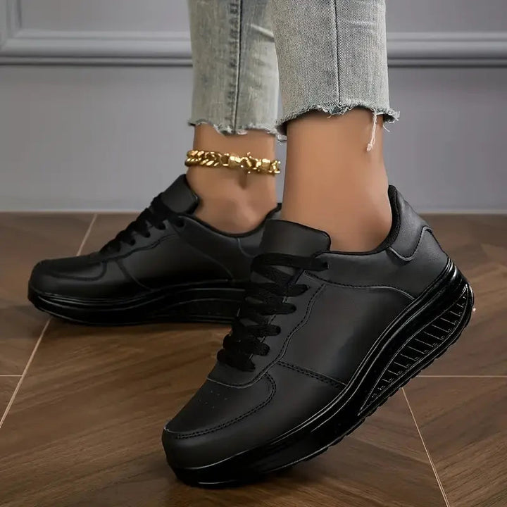 Sable - Tenis casuales de plataforma con agujetas