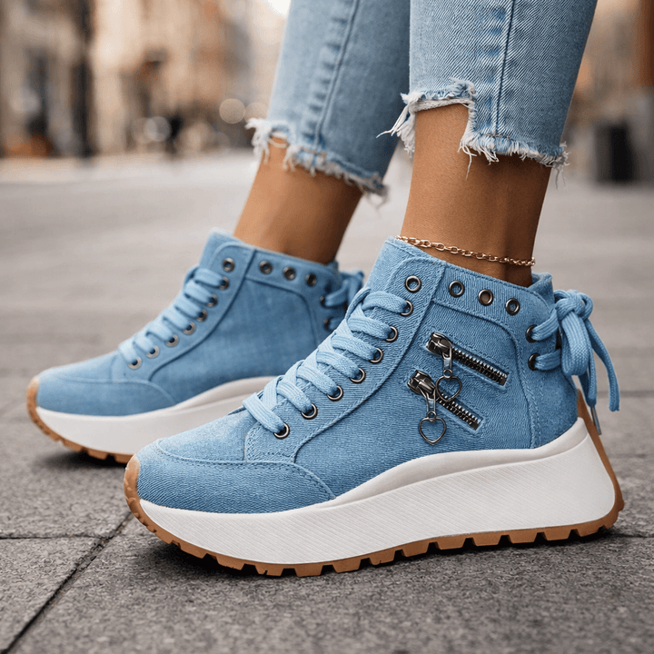 Celestia - Tenis de plataforma acolchados