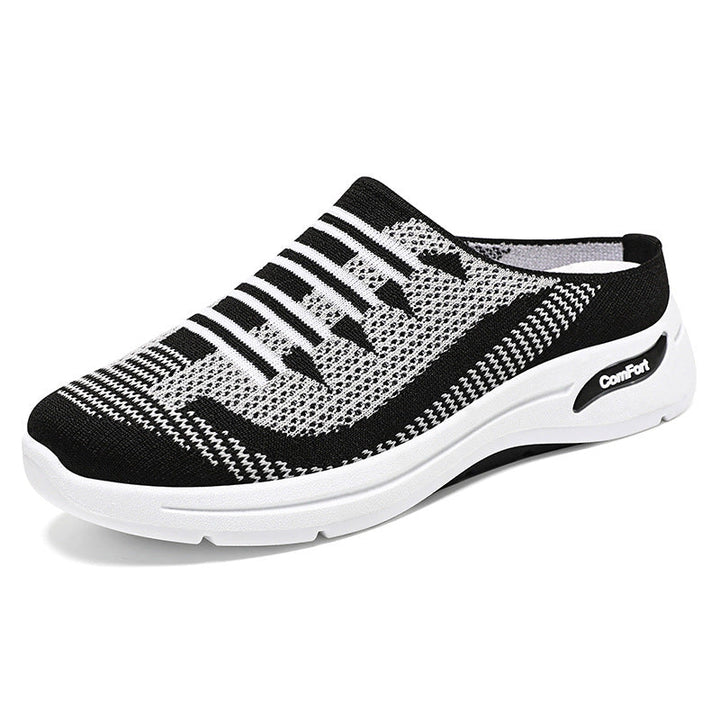 Quenby - Tenis de punto sin cordones de estilo casual