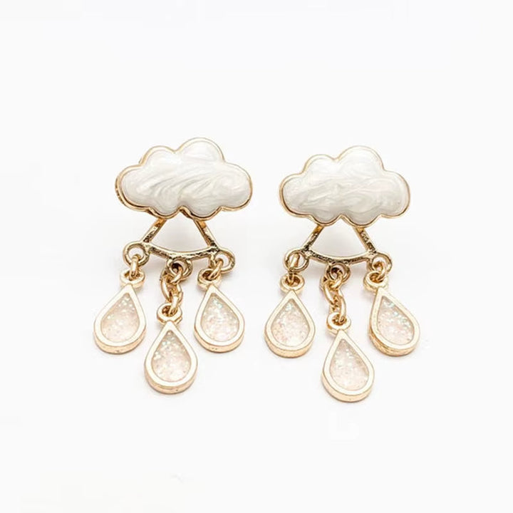 Virginia - Aretes con dije de gota de lluvia
