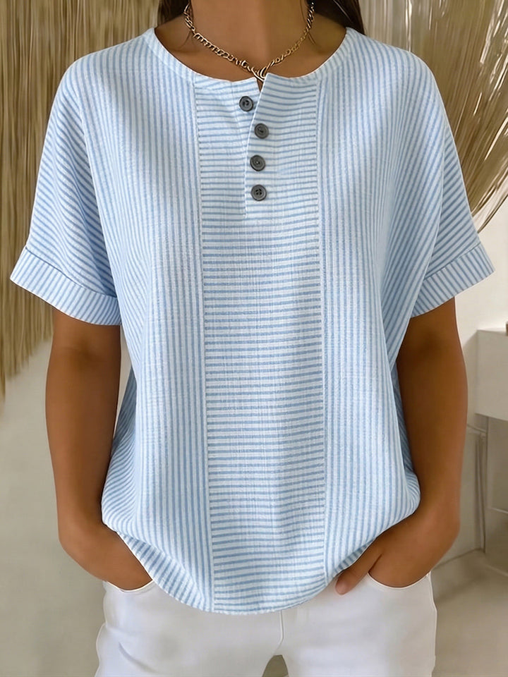 Selvara - Blusa abotonada a rayas