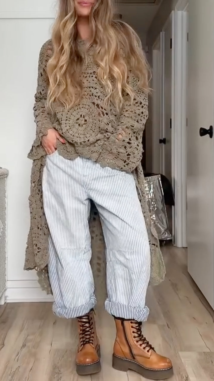 Soralen - Top de Crochet Casual Estiloso