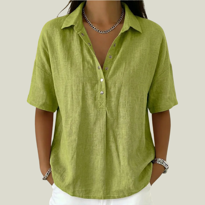 Nina - Blusa con cuello de tacto suave