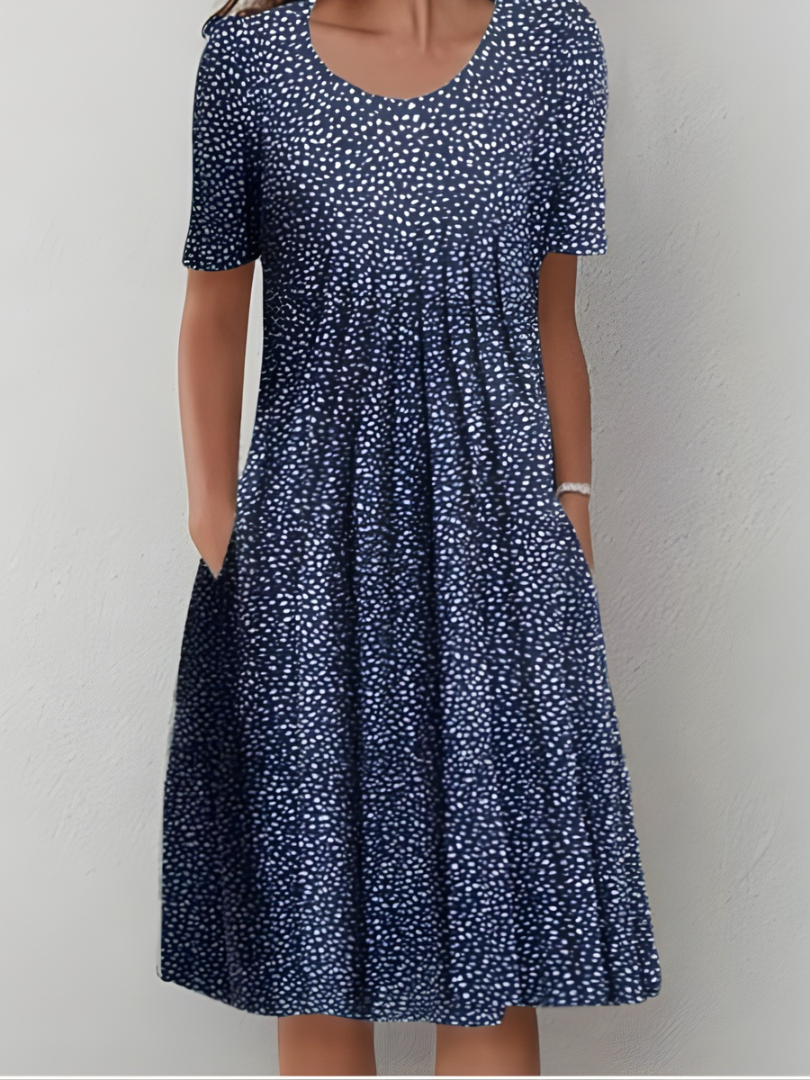 Amelia - Vestido plisado de tacto suave