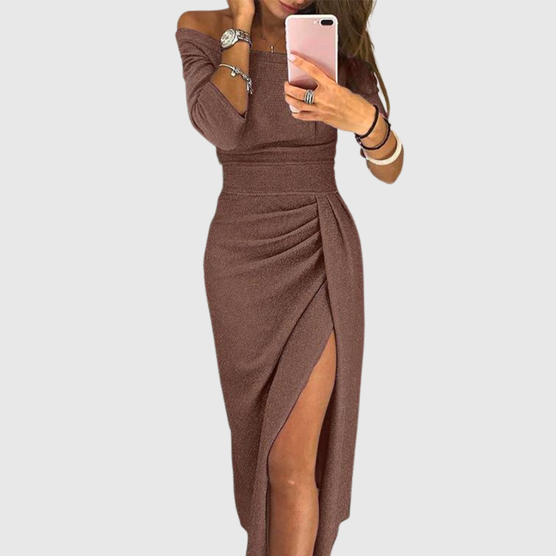 Evalora - Vestido Midi Casual Elegante