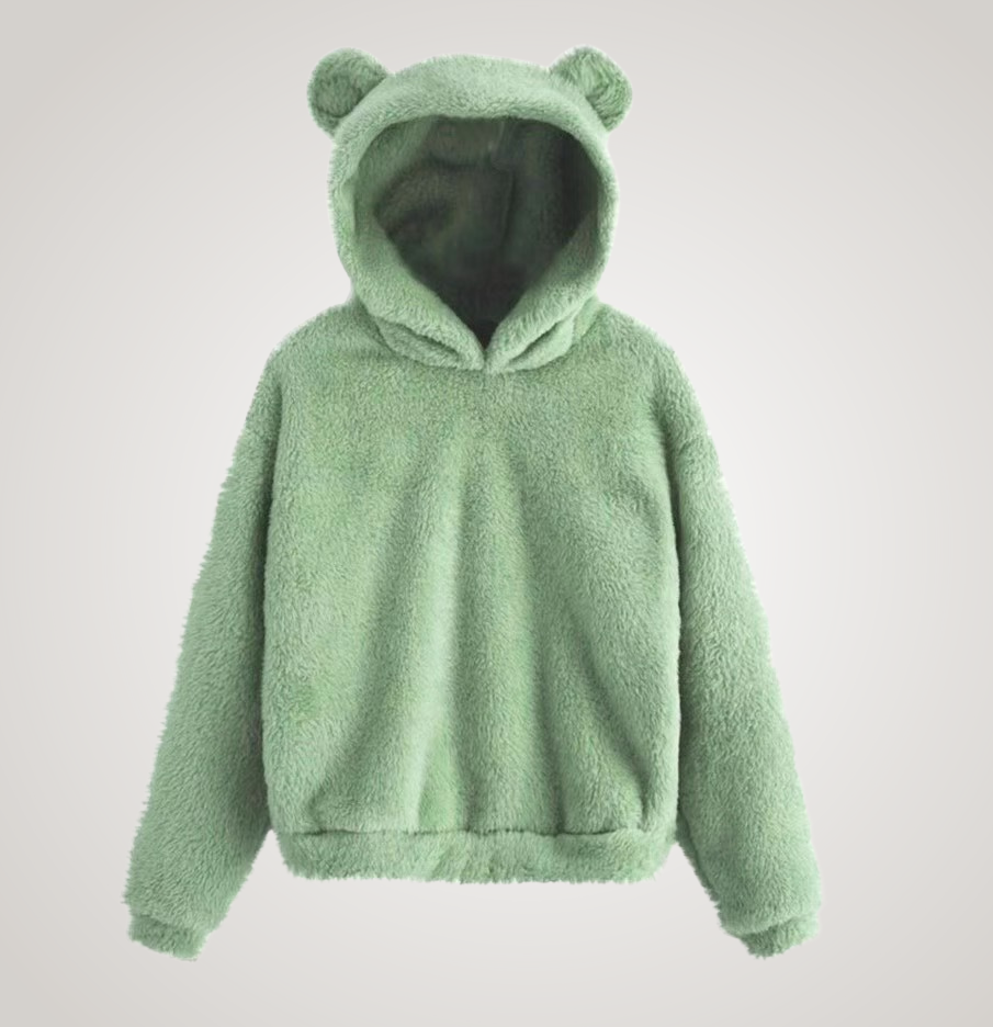 Tialyn - Sudadera con capucha estilo teddy