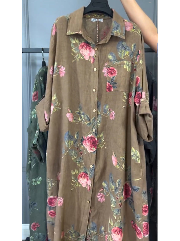 Jovie - Vestido camisero de lino premium