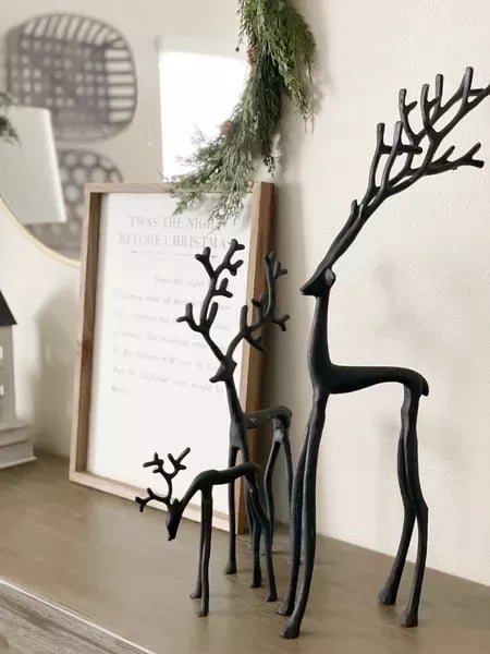 Cyralynne - Decoración de Mesa con Renos Festivos