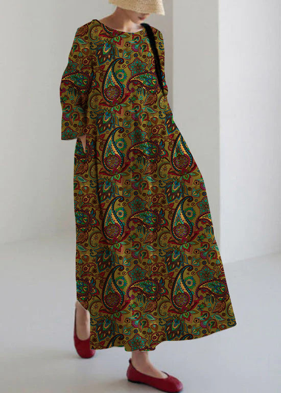 Oliva - Vestido de patchwork fresco