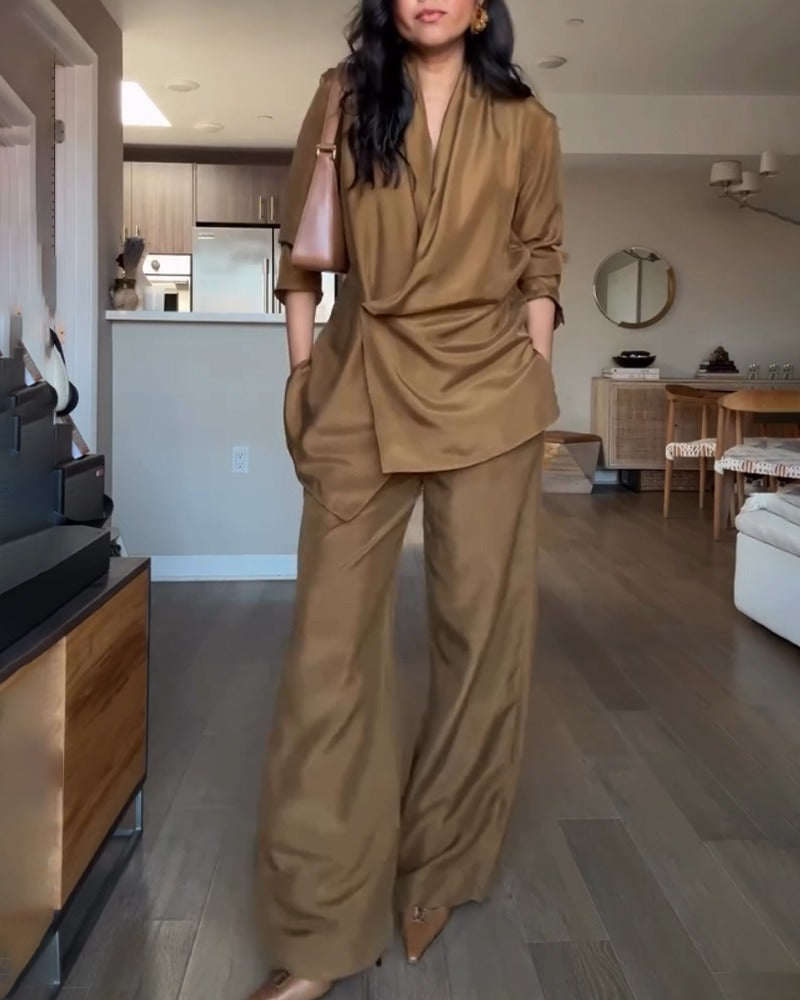 Niosa - Conjunto de camisa y pantalón de tacto suave