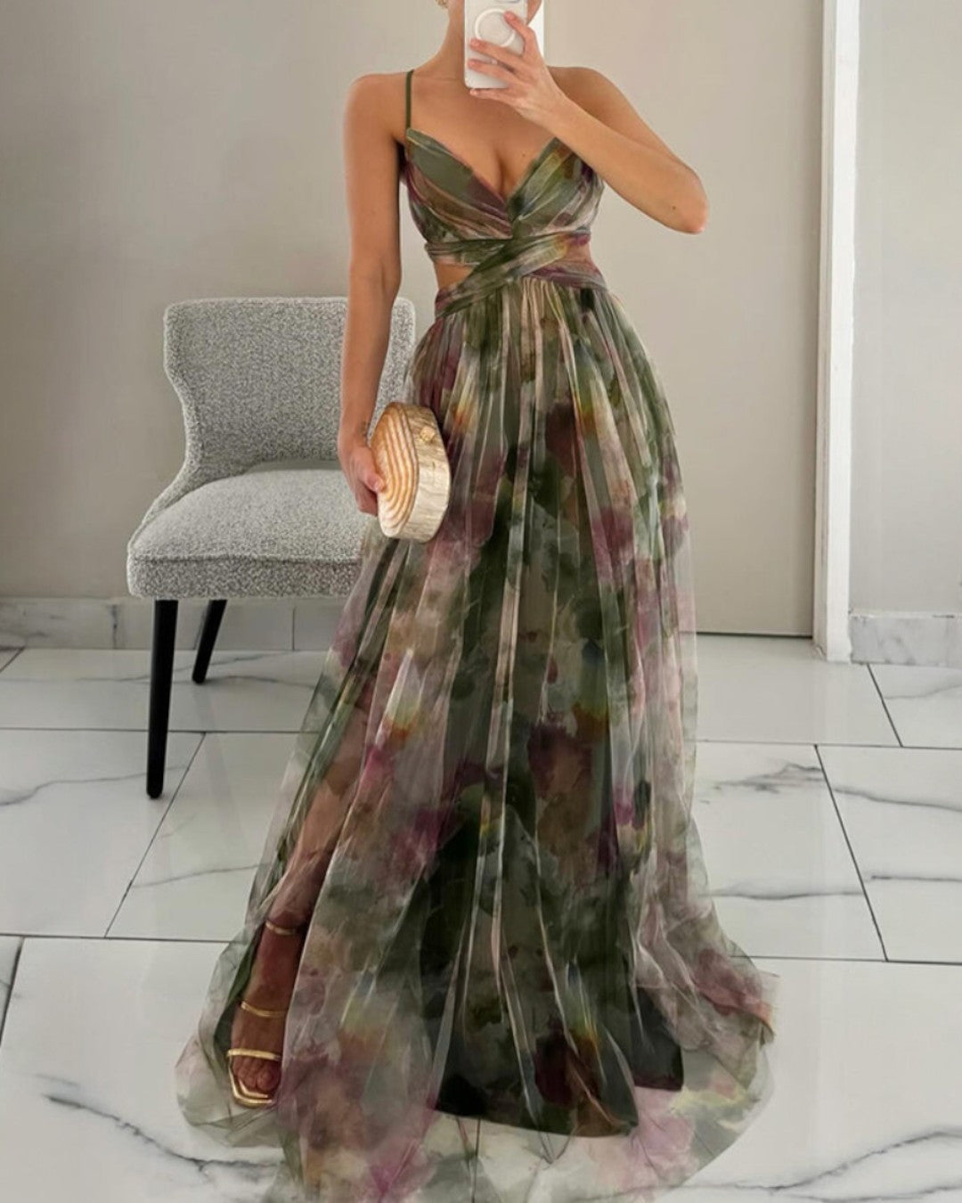 Nalina - Maxivestido fluido floral