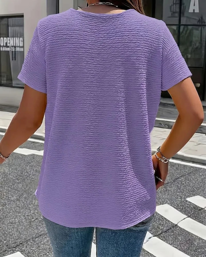 Quintessa - Blusa con escote en V y botones