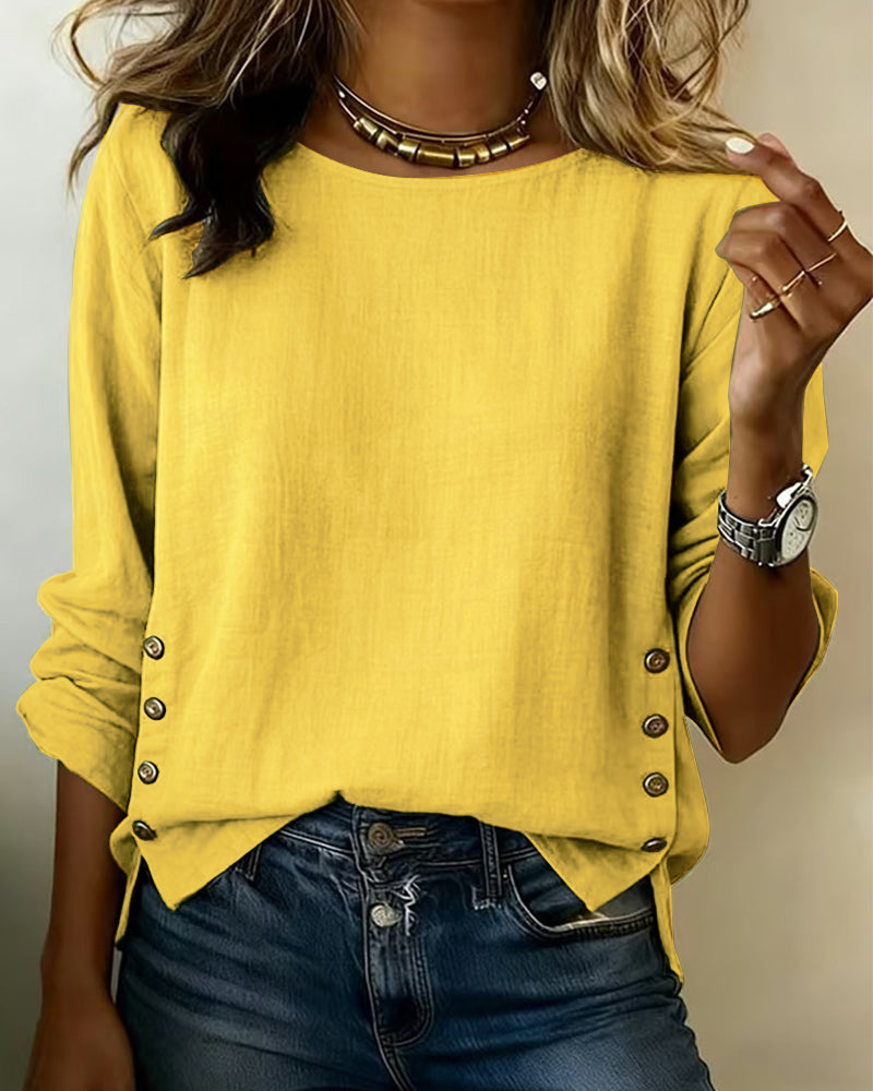 Loravyn - Blusa de manga larga, suave al tacto