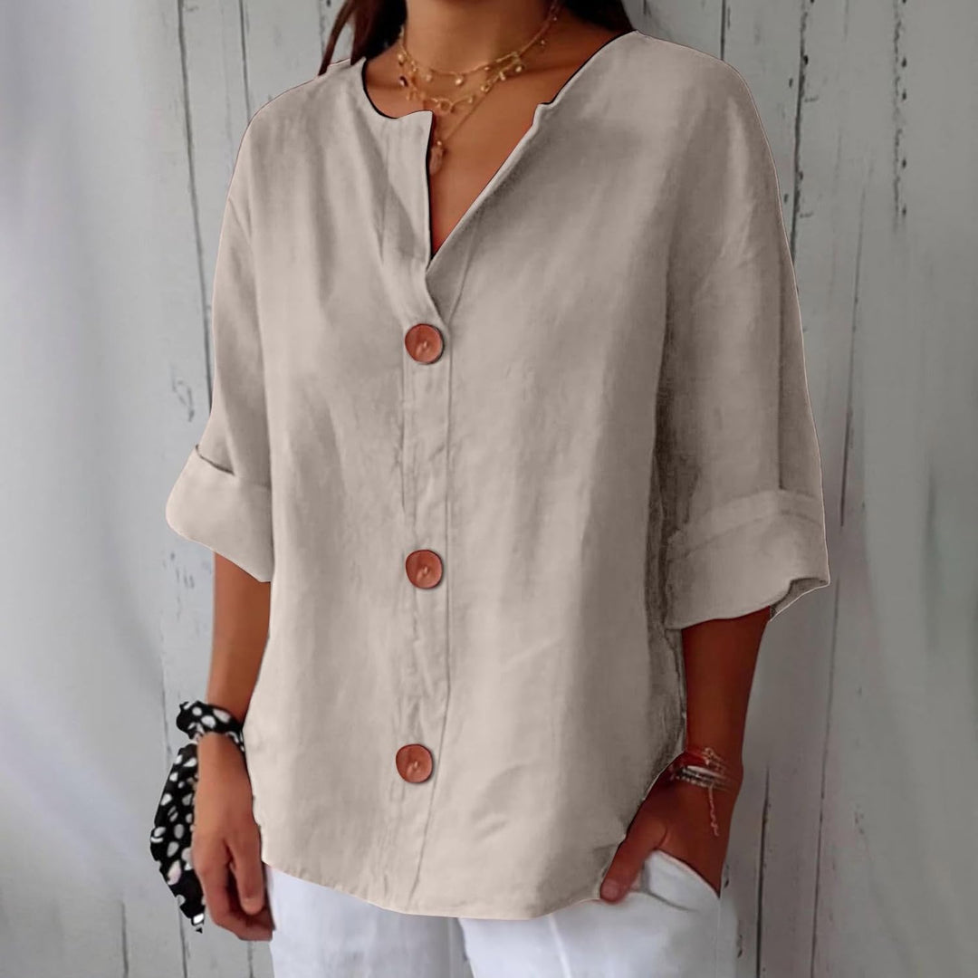 Piera - Blusa de lino fresca