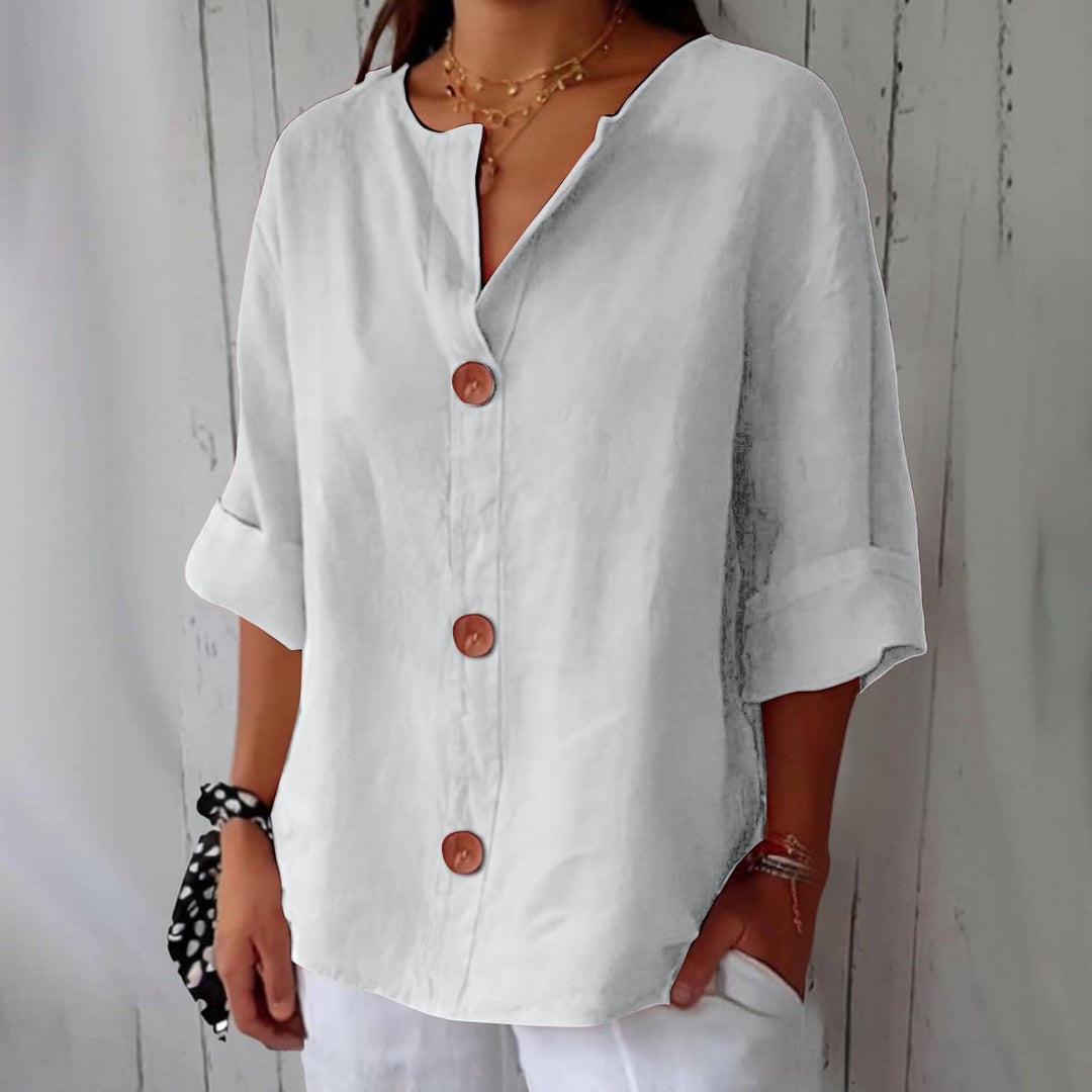 Piera - Blusa de lino fresca
